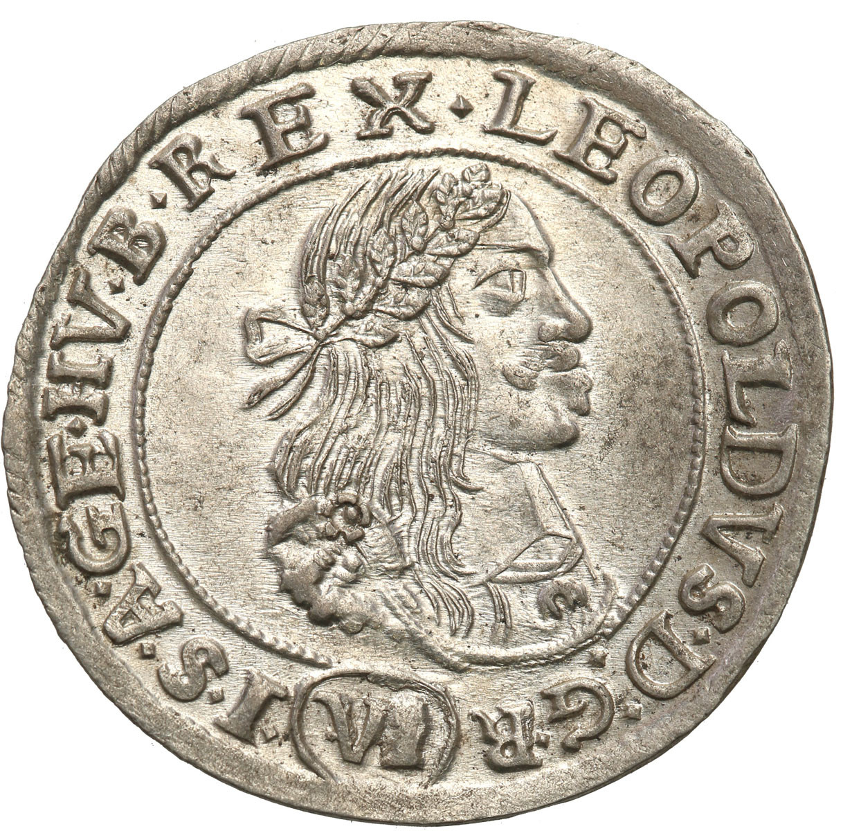 Węgry, Leopold I (1658–1705). 6 krajcarów 1669 KB, Kremnica